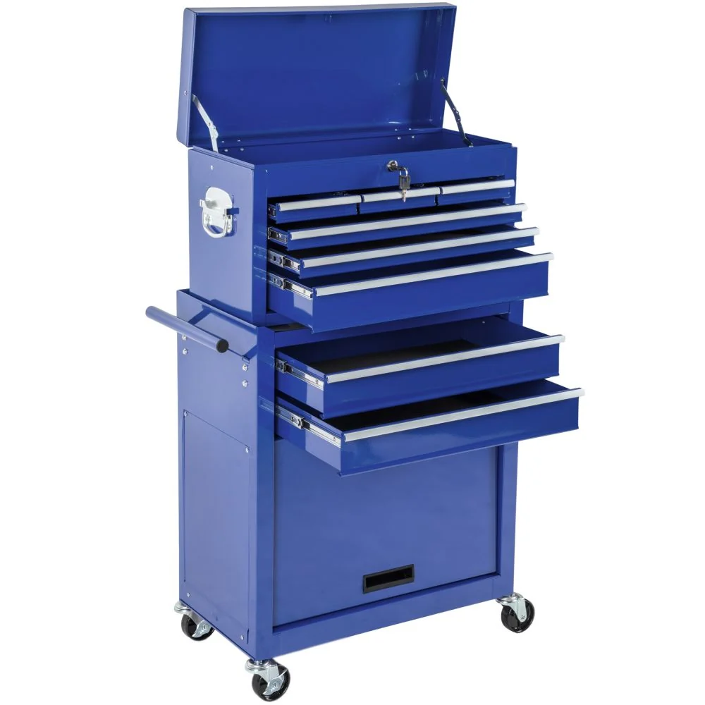 Support pour écran Servante d'atelier 8 tiroirs bleu 3408116