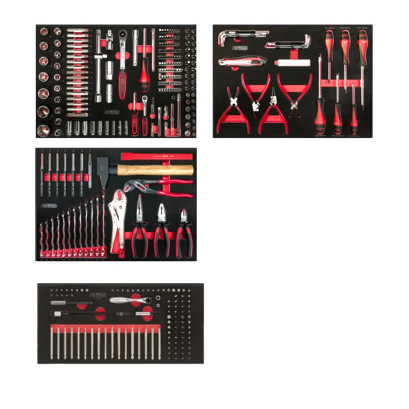 Support pour écran Servante d'atelier 6 tiroirs fabriquée en France équipée de 364 outils - KS TOOLS - 824.6364F