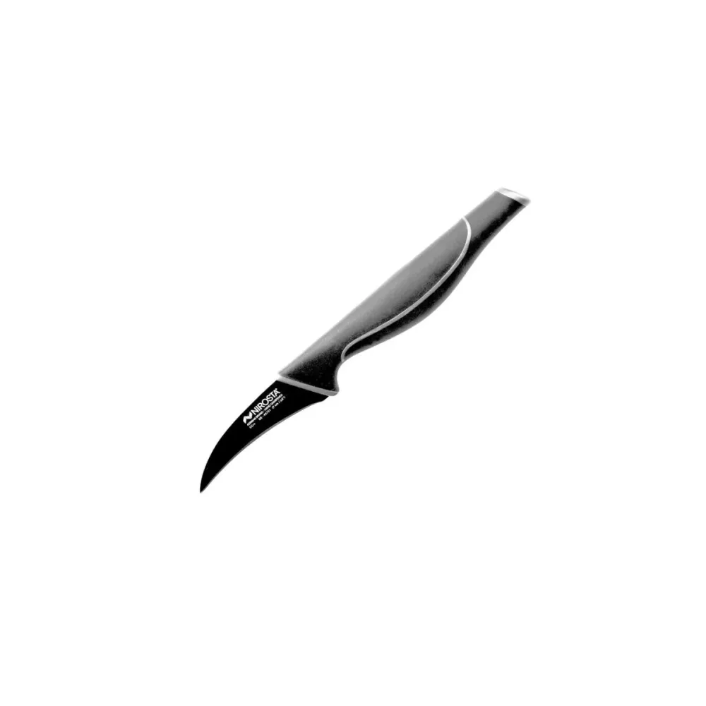 Couteau d'office 19 cm Nirosta Noir jais Edition avec Lame de Rechange
