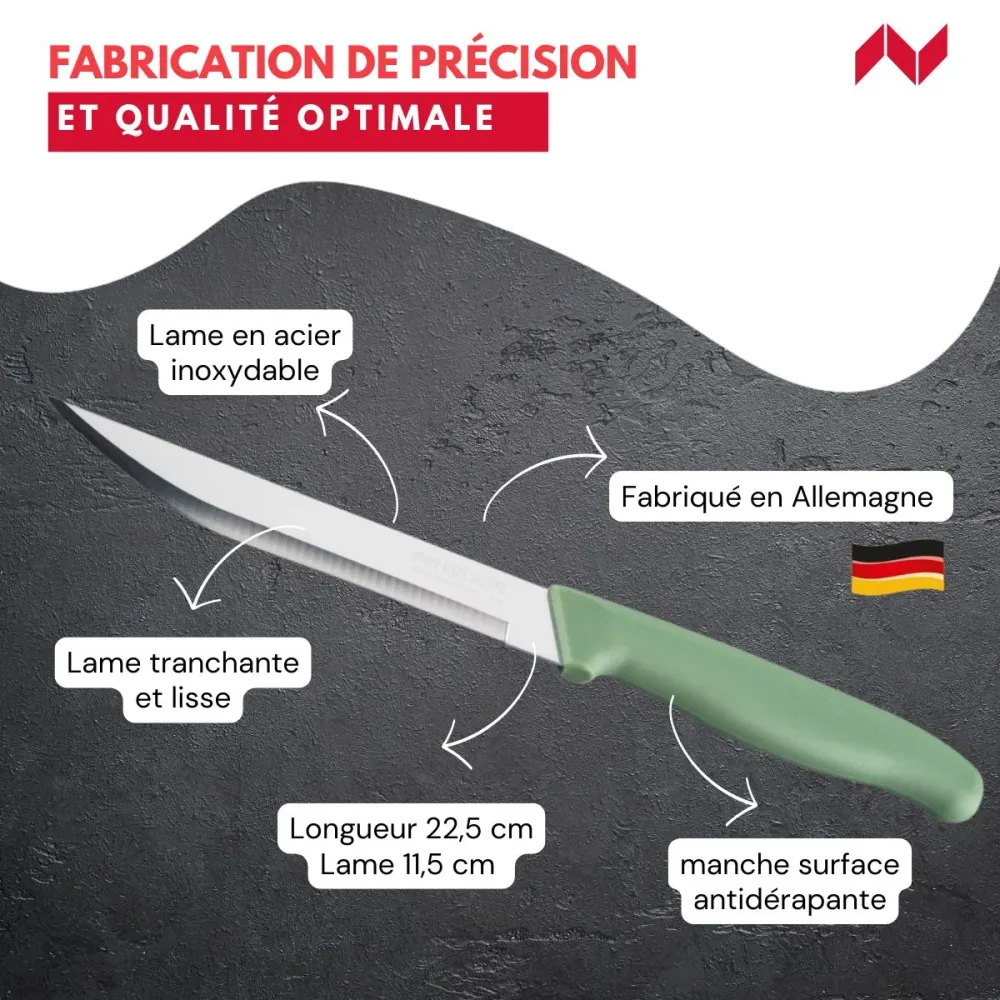Roto-cutter Couteau d’office universel 22,5 cm Nirosta Elemental