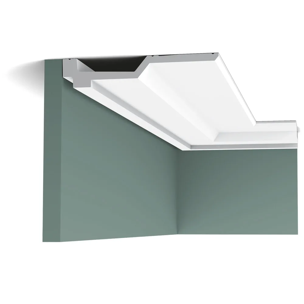 Professionnel Haute Précision Stuckleiste C354 weiß | 215 x 40 x 2000 mm