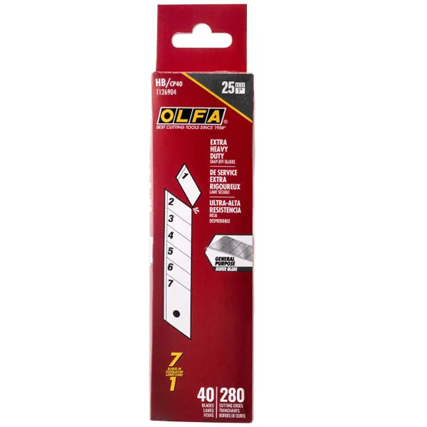 Roto-cutter LAMES DE RECHANGE OLFA 25MM (40/PQT) - 1126904