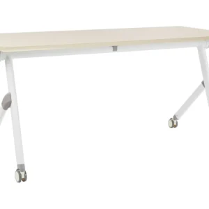 Bureau inklapbaar lichtbruin/wit 160 x 60 cm BENDI pour projets créatifs