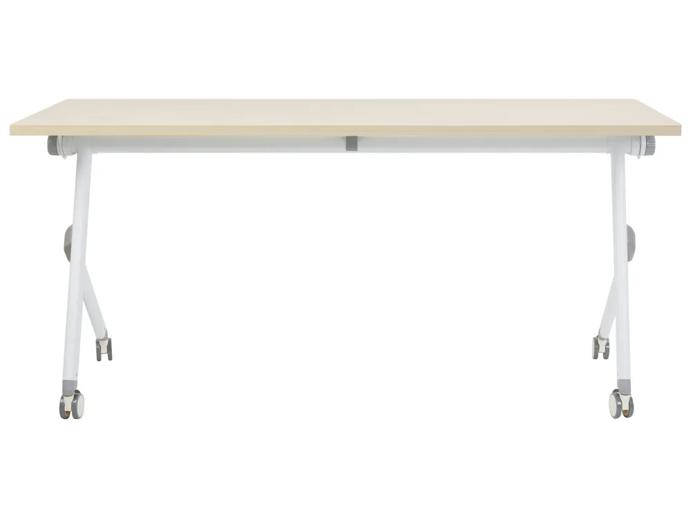 Bureau inklapbaar lichtbruin/wit 160 x 60 cm BENDI pour projets créatifs