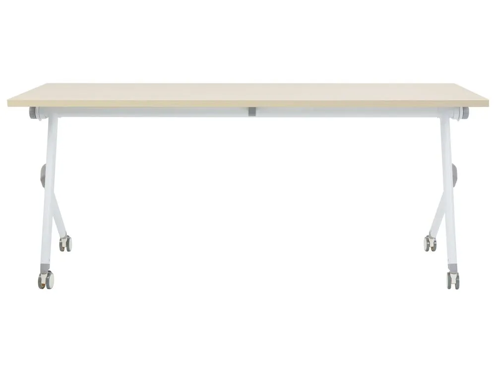 Bureau inklapbaar lichtbruin/wit 180 x 60 cm BENDI papier sans acide