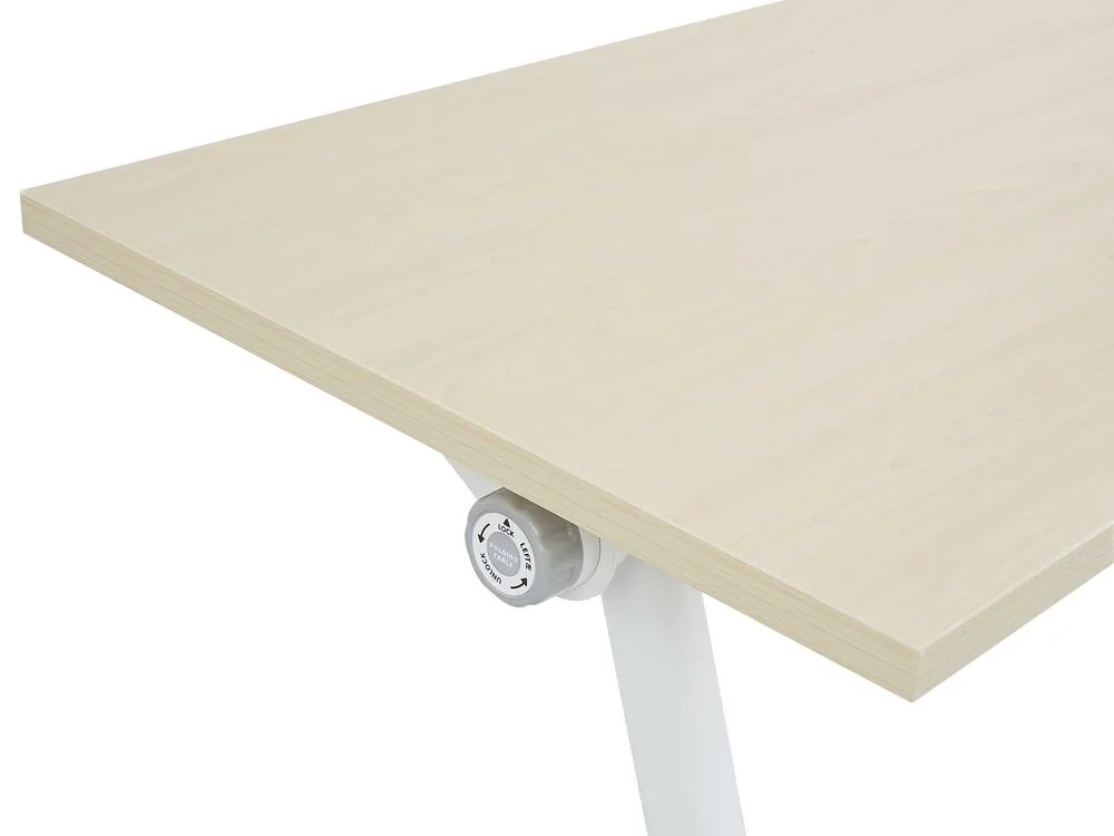 Bureau inklapbaar lichtbruin/wit 180 x 60 cm BENDI papier sans acide