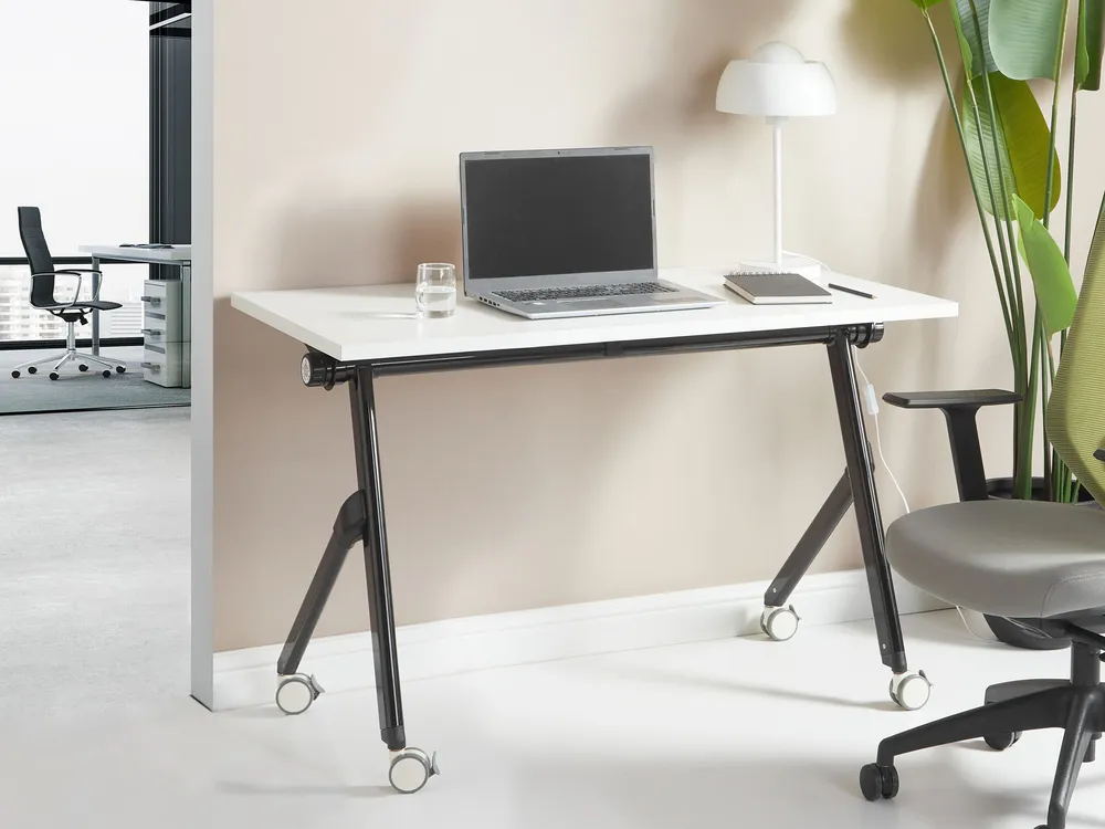 Bureau inklapbaar wit/zwart 120 x 60 cm BENDI format A4 | 80 g/m²
