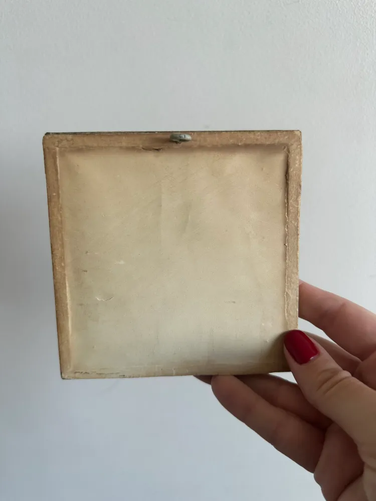Grammage Élevé Colibri peint sur papier signé cadre en bois