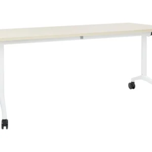 Papier à copier Bureau pliable avec roulettes 180 x 60 cm bois évident et blanc CAVI