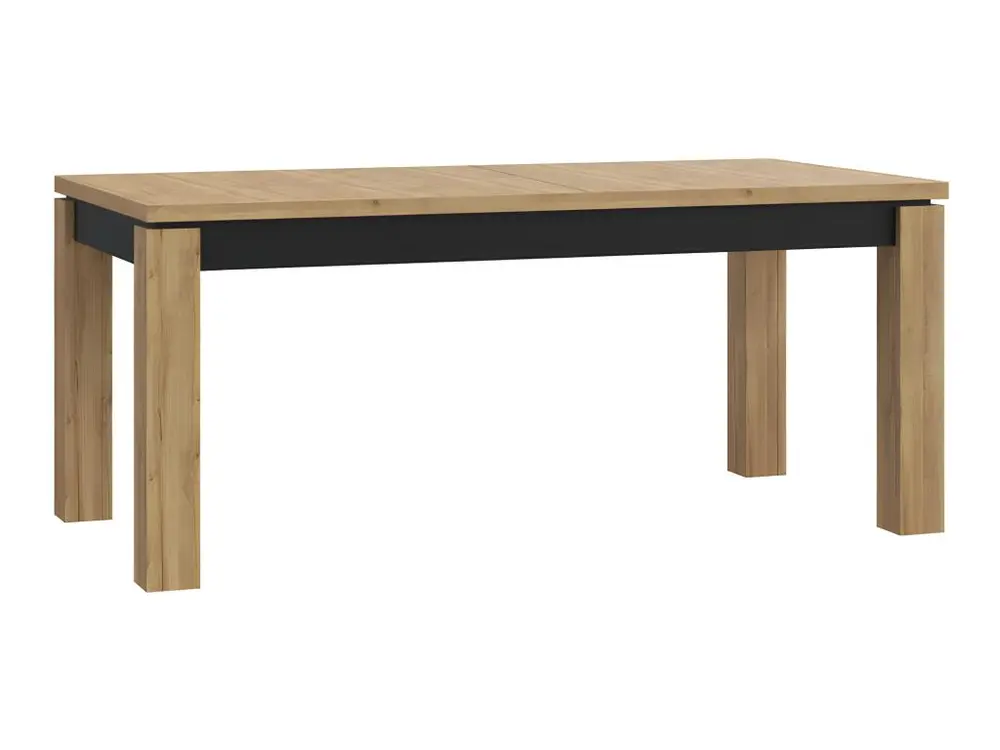 Table de repas extensible 180 à 226 cm décor chêne et noir mat - FARM - Impression Laser et Jet d'Encre