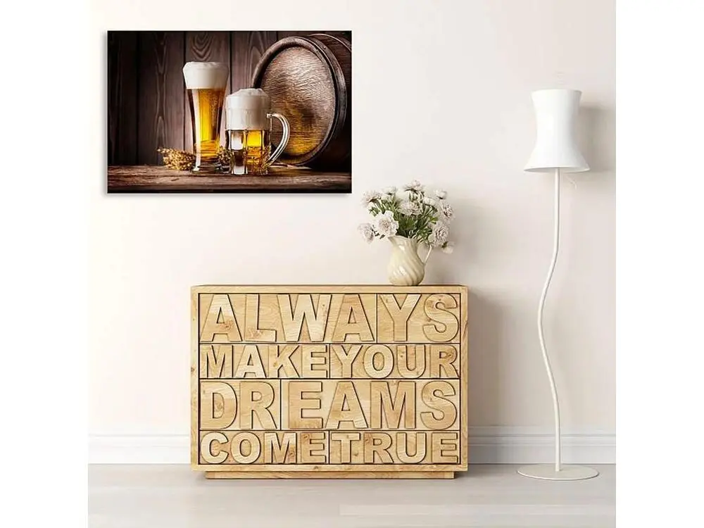 Tableau bois bière - 120 x 80 cm pour étiquetage