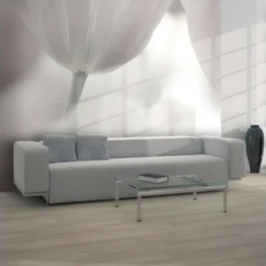 Papier peint intissé Fleurs Tulips fine art - noir jais and white : Taille - 400 x 309 cm
