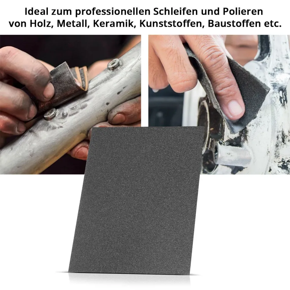 Papier de verre en acier 12 set 230 x 280 mm en carbure de silicium en silicone-smear-papier | Tamps de broyage | Agent de...