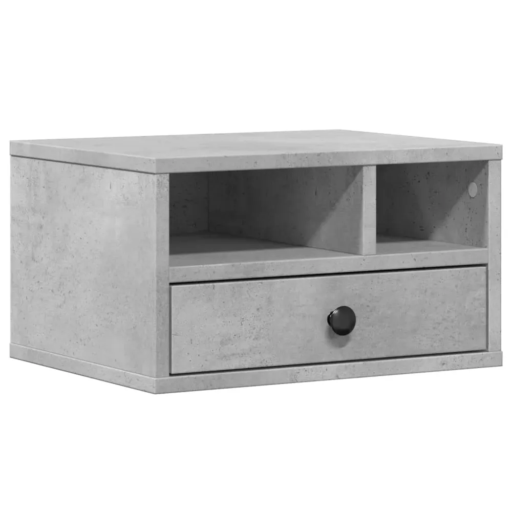 Support d'imprimante table meuble bureau 40 x 32 x 22,5 cm bois d'ingénierie gris 02_0044731