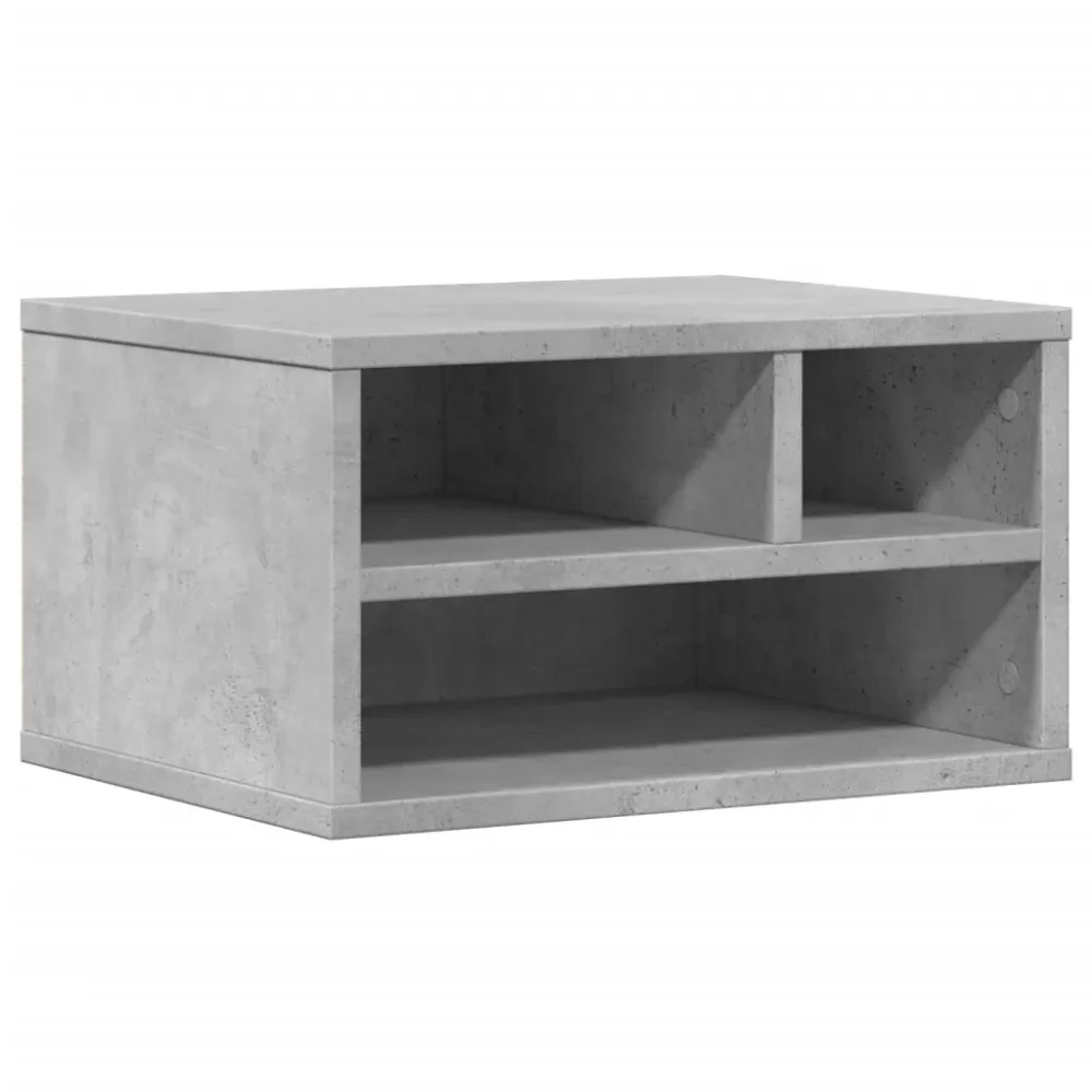 Support d'imprimante table meuble bureau 40 x 32 x 22,5 cm bois d'ingénierie gris 02_0044730