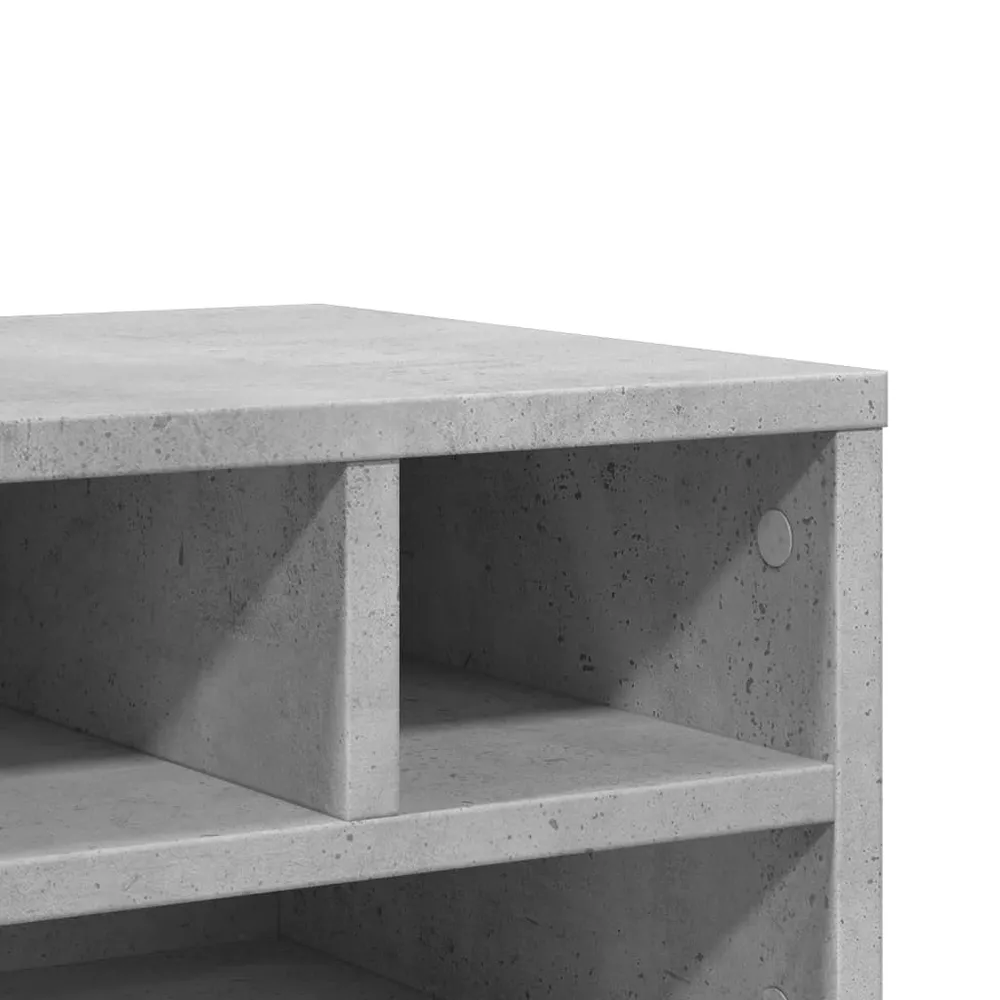 Support d'imprimante table meuble bureau 40 x 32 x 22,5 cm bois d'ingénierie gris 02_0044730
