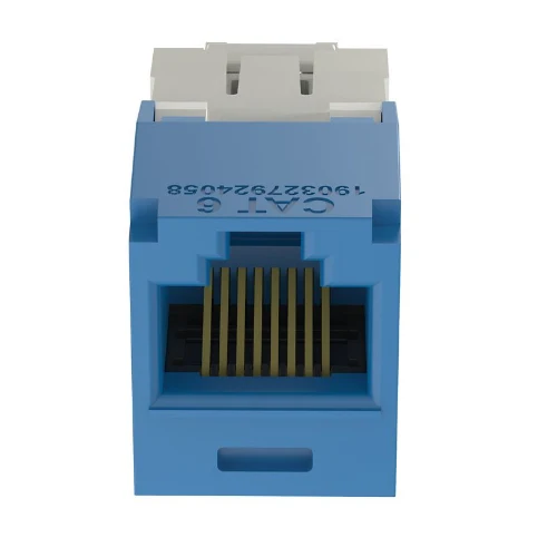 22-26 AWG Mini-Com RJ45 TG Style Cat6 Plus UTP Jack Module Lexan CJ688TGBU-C (Pack 100)