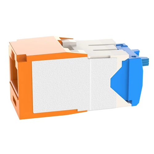 22-26 AWG Mini-Com RJ45 TG Style Cat6A 10Gig UTP Jack Module Lexan CJ6X88TGOR-24 (Pack 24)