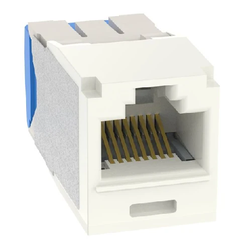22-26 AWG Mini-Com RJ45 TG Style Cat6A 10Gig UTP Jack Module Lexan CJ6X88TGIW