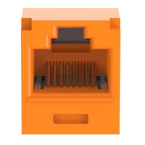 22-26 AWG Mini-Com RJ45 TG Style Cat6A 10Gig UTP Jack Module Lexan CJ6X88TGOR-24 (Pack 24)