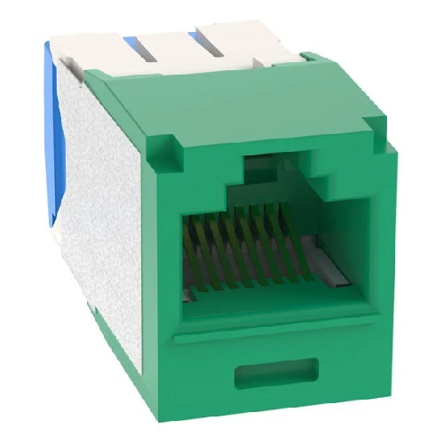 22-26 AWG Mini-Com RJ45 TG Style Cat6A 10Gig UTP Jack Module Lexan CJ6X88TGGR-24 (Pack 24)
