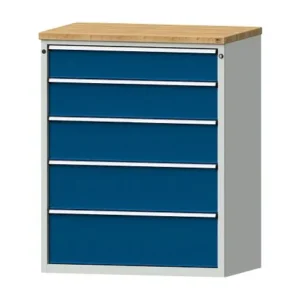Armoire à tiroirs pour établis ANKE exemple 4007 V 1065 x 700 x 1320 mm RAL 7035/5010 BMP 40 mm 611.513 commander à bas prix