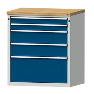 Armoire à tiroirs pour établis ANKE exemple 3009 V 915 x 700 x 1020 mm RAL 7035/5010 BMP 40 mm 611.217 magasiner à bas prix