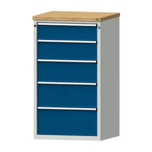 Armoire à tiroirs pour établis ANKE exemple 4007 V 765 x 700 x 1320 mm RAL 7035/5010 BMP 40 mm 611.113 se procurer à bas prix