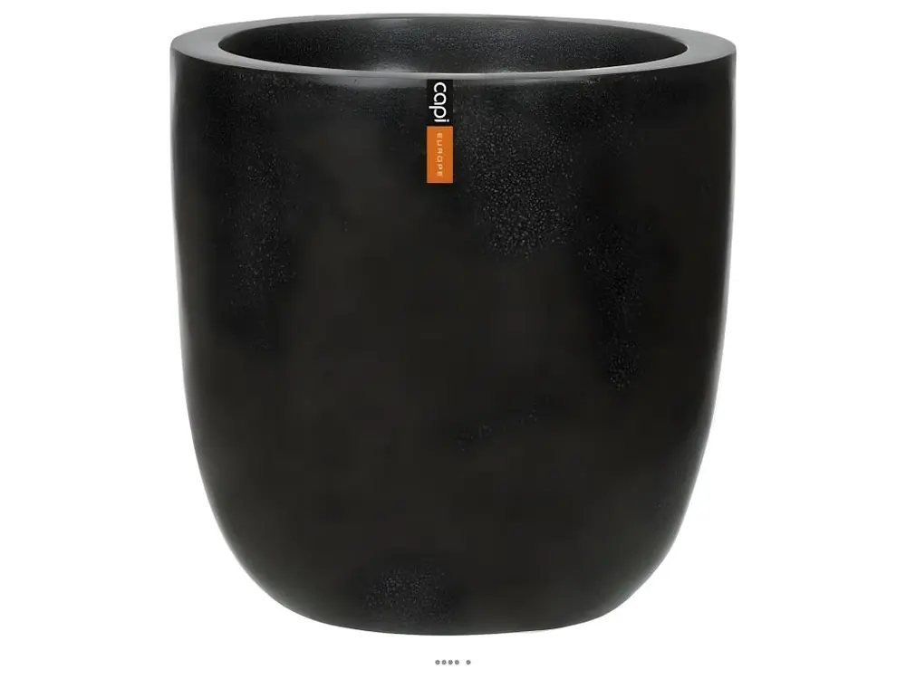 Bac en pures Fibres Baya Ext. EggPot D 105 x H101 cm Noir - choisissez votre hauteur: H 101 cm - couleur: Noir