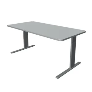 Bureau Kerkmann Unic L 1600 x P 800 x H 750 mm gris évident 11333611 se procurer à bas prix