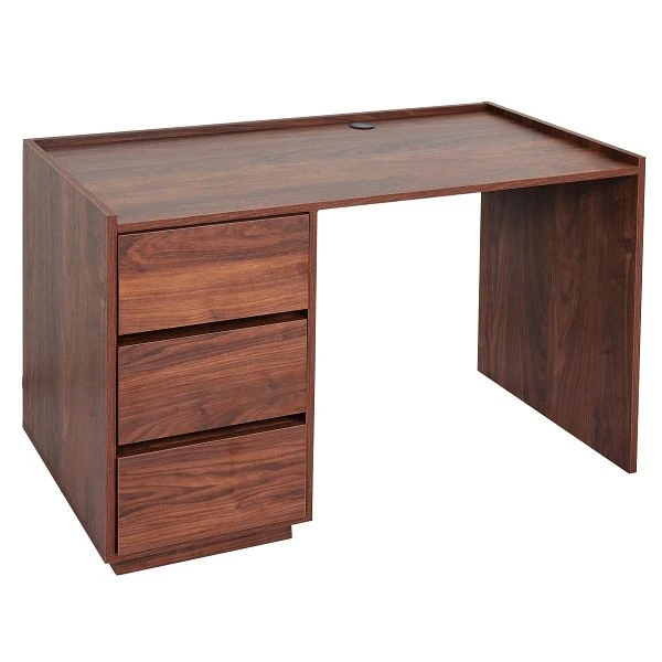 Bureau Mendler HWC-J78 table de bureau bureau d'ordinateur table de travail tiroir 78x121x60cm aspect noyer 83277...