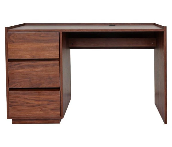 Bureau Mendler HWC-J78 table de bureau bureau d'ordinateur table de travail tiroir 78x121x60cm aspect noyer 83277...