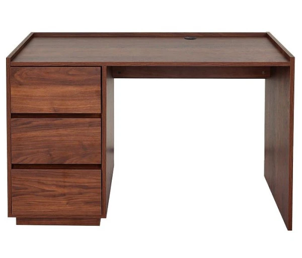 Bureau Mendler HWC-J78 table de bureau bureau d'ordinateur table de travail tiroir 78x121x60cm aspect noyer 83277...