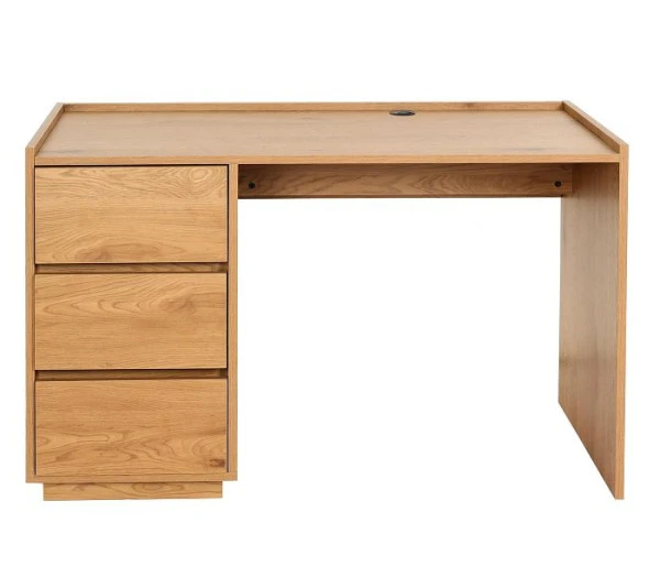 Bureau Mendler HWC-J78 table de bureau bureau d'ordinateur table de travail tiroir 78x121x60cm aspect chêne 83276...