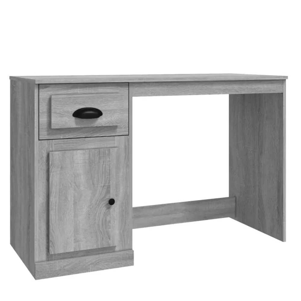 Bureau table poste de travail meuble d'ordinateur informatique étude avec tiroir sonoma 115 x 50 x 75 cm bois d'ingénierie...