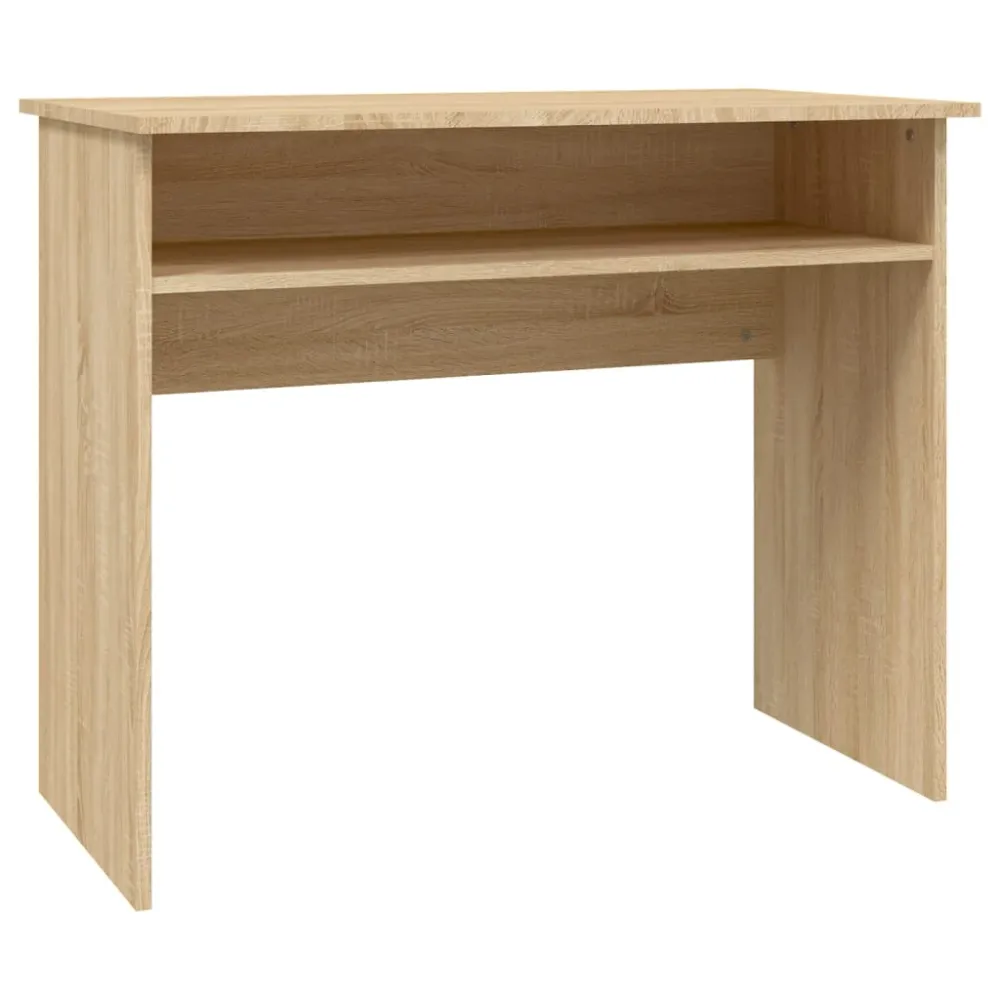 Bureau table poste de travail meuble d'ordinateur informatique étude chêne sonoma 90 x 50 x 74 cm bois d'ingénierie brun 0...