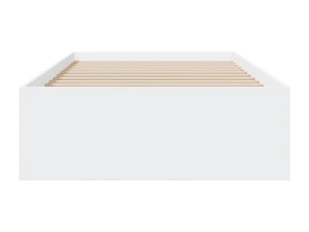 Cadre de lit avec tiroirs blanc 100x200 cm bois d'ingénierie