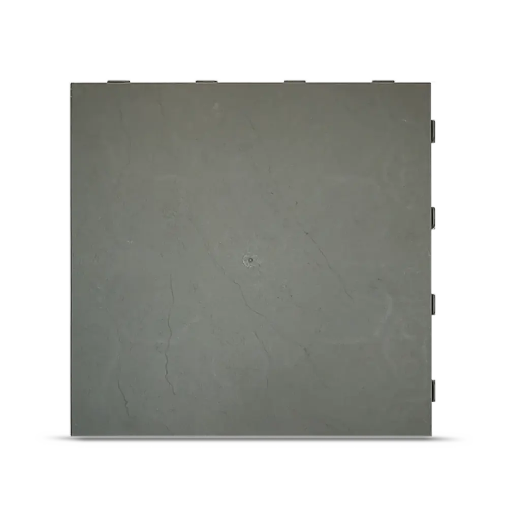 Dalle vinyle clipsable autoportante "effet ardoise" - gris vert 39 x 39 cm