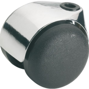 Dörner + Helmer deux fois roulette en zinc moulé sous pression pour sols normaux avec trou arrière de 8 mm plastique noir...
