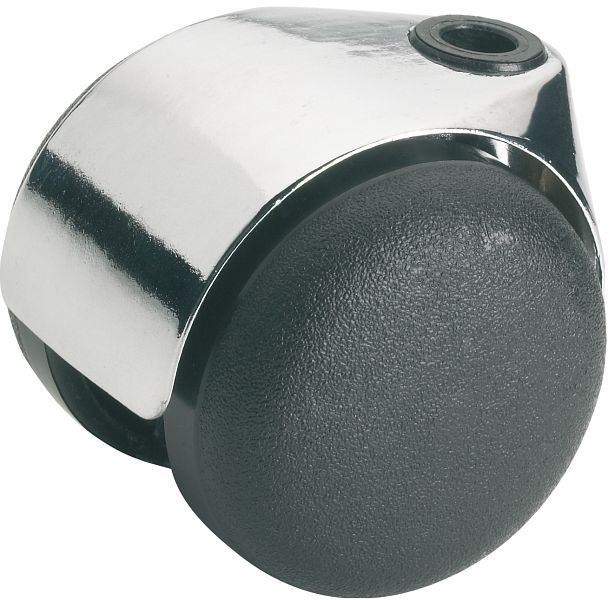 Dörner + Helmer deux fois roulette en zinc moulé sous pression pour sols normaux avec trou arrière de 8 mm plastique noir...