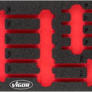Inserts en mousse souple bi-composant VIGOR dimensions insert / taille tiroir : S (188 x 393 x 35 mm) utilisation : V4991...