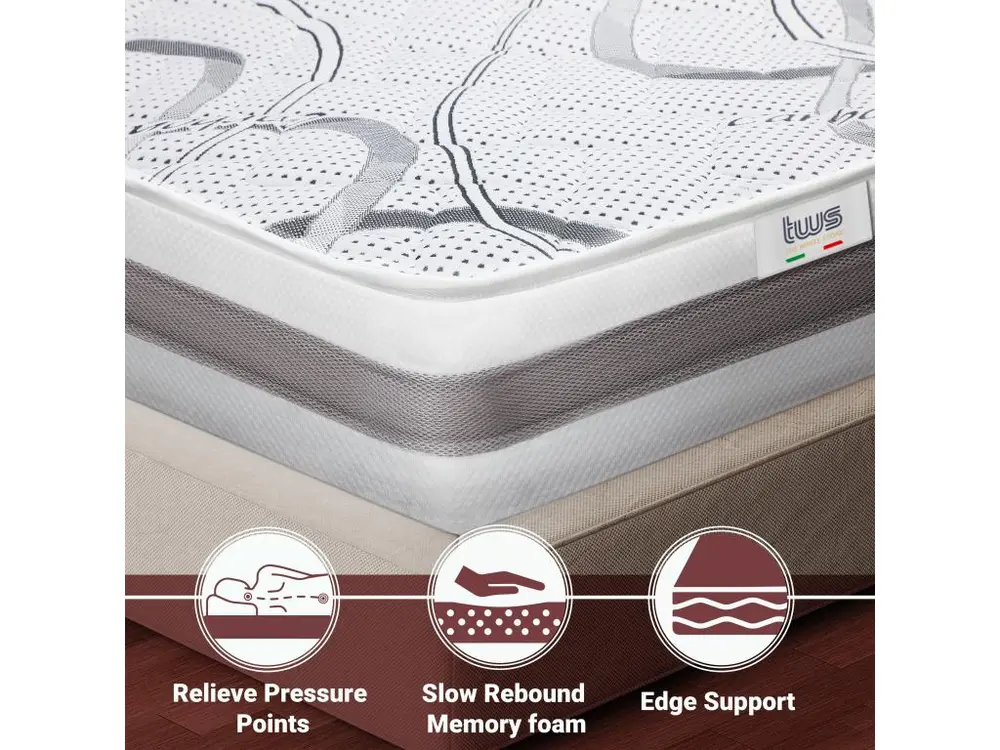 Matelas Simple 70 x 150 à mémoire de forme| Sélect Quality | Hauteur 27 cm | Made Italy