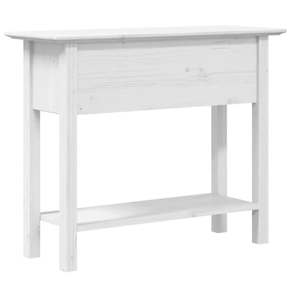 Meuble console d'entrée récent avec tiroirs 91 x 35 x 74 cm bois de pin blanc DEC031729