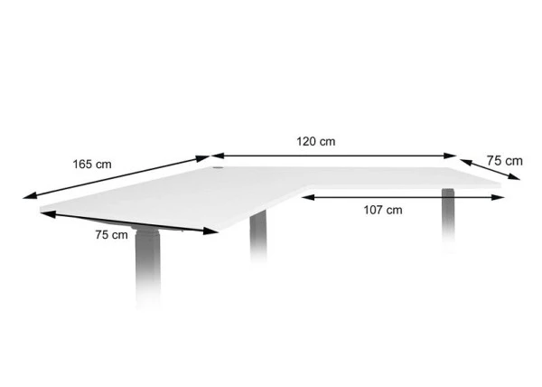 Plateau de table Mendler HWC-D40 pour bureau d'angle plateau de bureau 120° naturel 75764 commander à bas prix