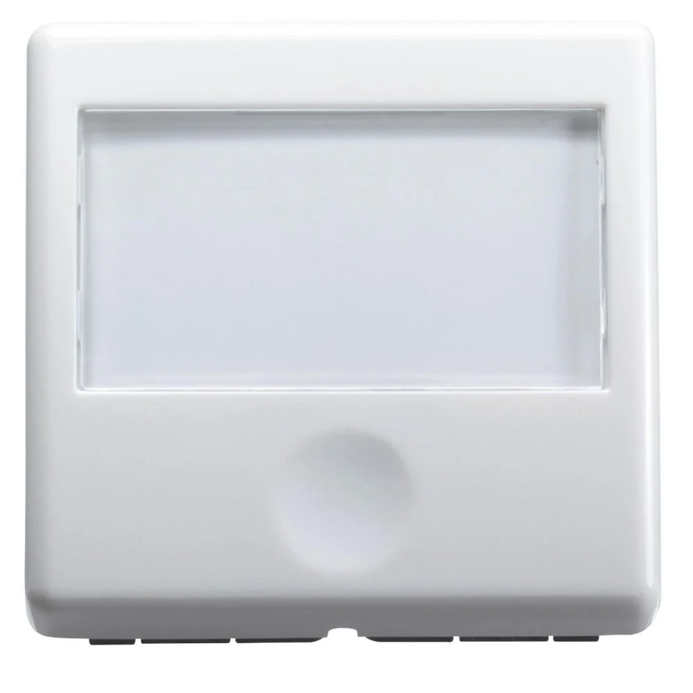 PULSANTE CON TARGA PORTANOME ILLUMINABILE 250V AC NA 10A 2 MODULI SYSTEM BLANC PUR - GEWISS GW20591