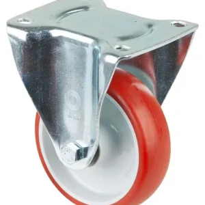 Rouleau de transport BS rollers largeur 30 mm Ø100 mm jusqu'à 140 kg bande de roulement polyuréthane rouge corps...
