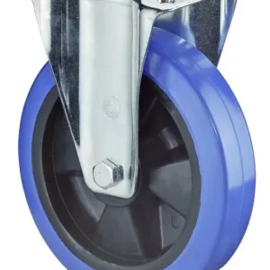 Rouleau de transport BS rollers largeur de roue 50 mm roue Ø 200 mm capacité de charge 300 kg pneus élastiques bleus corps...