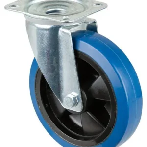 Rouleau de transport BS rollers largeur de roue 50 mm roue Ø 200 mm capacité de charge 300 kg pneus élastiques bleus corps...