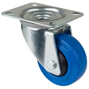 Rouleau de transport BS rollers largeur de roue 32 mm roue Ø 80 mm capacité de charge 120 kg pneus élastiques bleus corps...