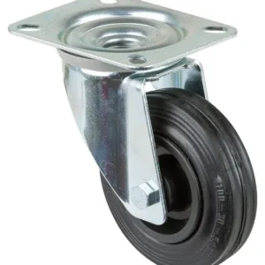 Rouleau de transport BS rollers largeur de roue 30 mm roue Ø 100 mm capacité de charge 70 kg caoutchouc noir roulement à r...